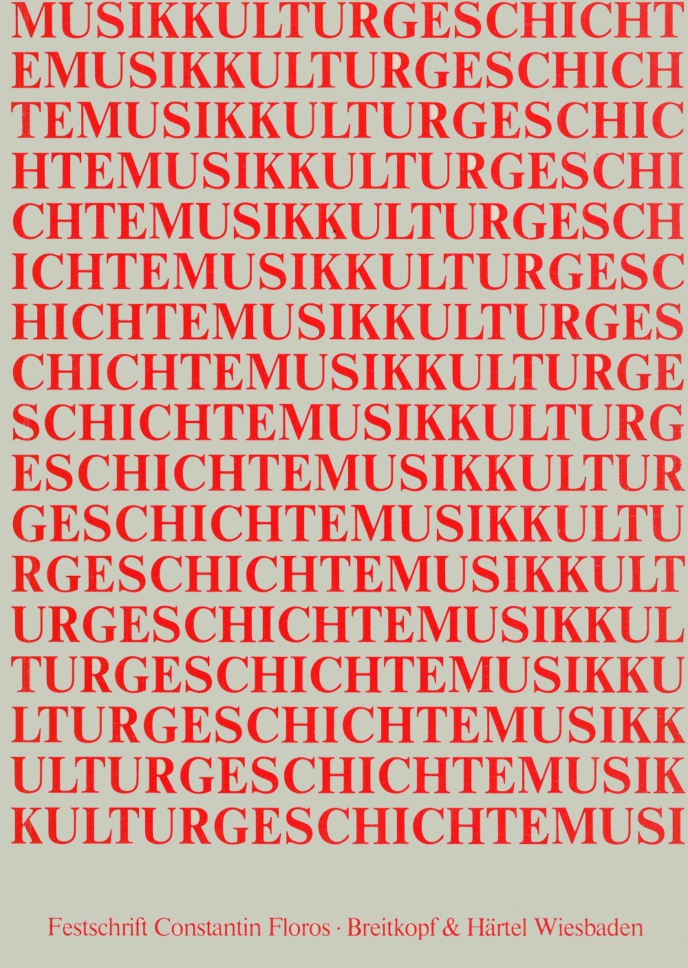 MUSIKKULTURGESCHICHTE LIVRE SUR LA MUSIQUE