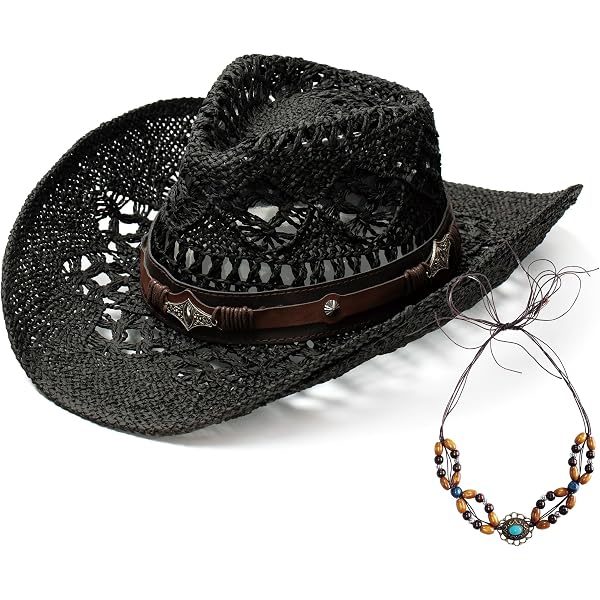 Amazon.com: CCAKXCJJ Western Straw Cowboy Hat for Women Men 