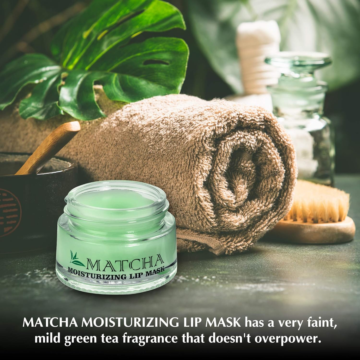 Moisturizing Green Tea Matcha Sleeping Lip Mask Balm, Younger Looking Lips Overnight, Best Solution For Chapped And Cracked Lips, Unique Lip Gloss Formula And Power Benefits Of Green Tea (Matcha) : Beauty