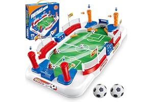 ZYYBQW Mini Foosball Table, Soccer Board Game for Kids, 3 4 5 6 7 8-12 Year Old Boys Girls Birthday Gifts, Football Games Pinball Machine, Indoor Outdoor Family Party Sports Toys