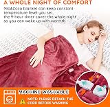 Mia&Coco Electric Heated Throw Blanket 180x130cm 10 Temp 9H Auto-Off Red view 6