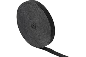 SALBSEVER 10Yard Elastic Band for Sewing 1/2 Inch Black Width Flat Elastic Cord for Sewing Waistband Pants Waist Masks Braided Stretch Strap (10 Yard 1/2 Inch Black)
