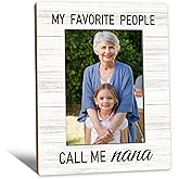 Beliran Nana Gifts Picture Frame 5x7, Grandma Photo Frame, Christmas Mothers Day Birthday Gifts for Nanas Grandma, My Favorite People Call Me Nana Wooden Picture Photo Frames for Desk Home Room Decor