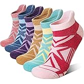 Eyean Merino Wool Ankle Running Socks Men Women Hiking Thick Half Cushioned Support No Show Socks 6 Pairs