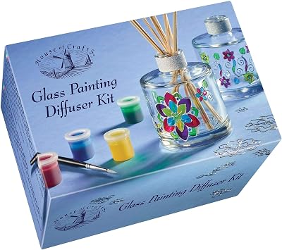 House of Crafts Glass Painting Diffuser Kit Multicolour with 2 Bottles