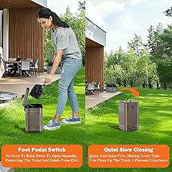 Kopuncare Dog Poop Trash Can Outside, 5L/1.3Gal