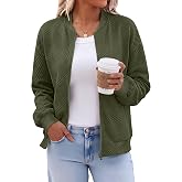 Bellcoco Women Zip Up Bomber Jacket Casual Lightweight Coat | Classic Baseball Collar,Lightweight Superior Fabric Fabric,Casual Commuting,3 Season Wearable | Jackets for Women Trendy