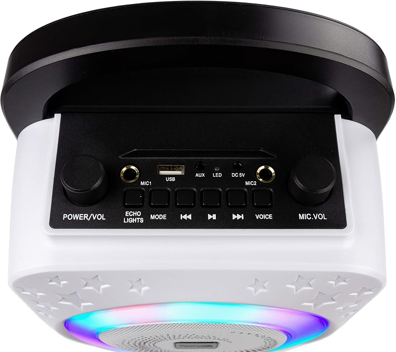 Máquina de karaokê rockjam ring bluetooth com dois microfones