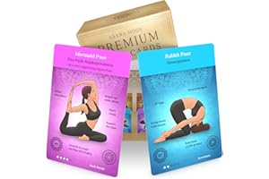 Asana Moon Premium Yoga Cards – Deck with Over 120 Yoga Poses – Yoga Sequencing Deck with Yoga Cues and Sanskrit Names for Beginners and Teachers – Unique Yoga Gift for Women or Any Yoga Lover