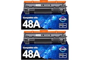 Uniwork Compatible 48A Toner Cartridge Replacement for HP 48A Toner Cartridge Black CF248A Compatible for Laserjet Pro M15w M29w M30w M31w MFP M28w M16w Printer Toner, 2 Pack