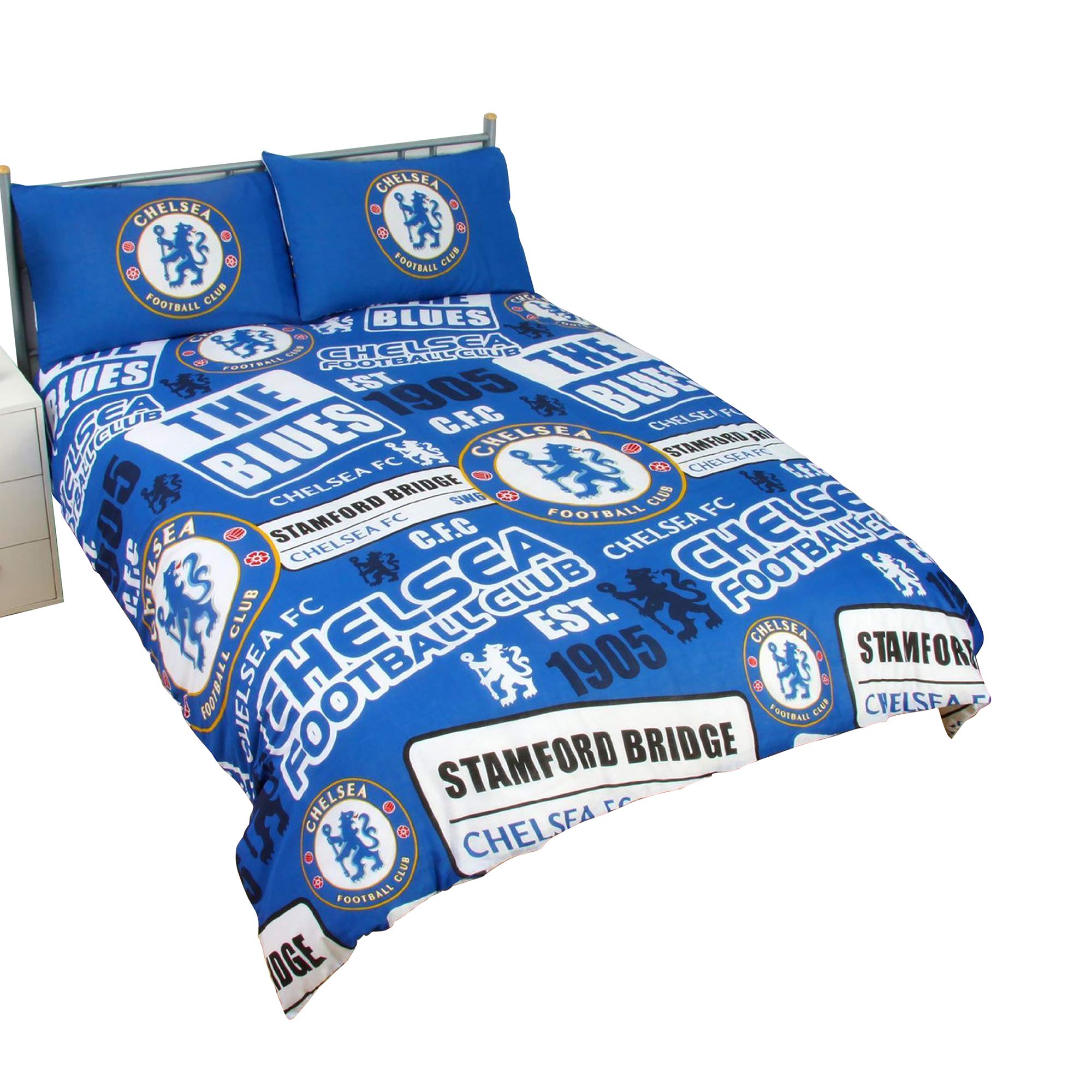 Chelsea Official Patch Double Duvet Cover Set Blue