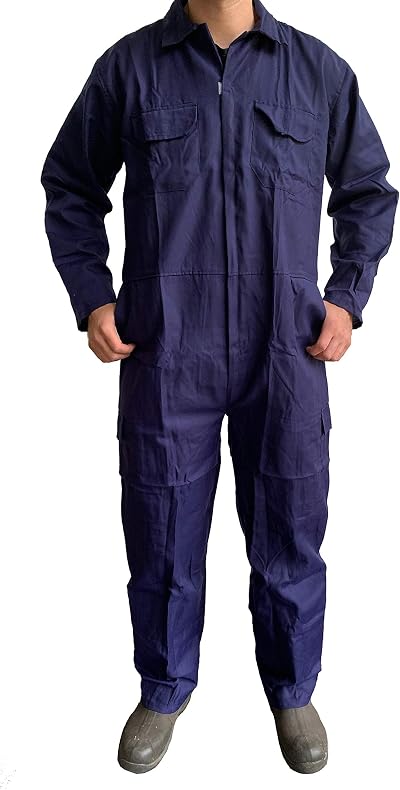 Turners Mens Work Overalls Coveralls Boilersuit Navy Warehouse Garages
