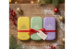 Be Sprucy Hydrating Hand Sanitizer Spray, Travel Size 30 mL (1 fl oz) Each, Trio Set — Citrus, Lavender, Unscented, 3-Pack, M