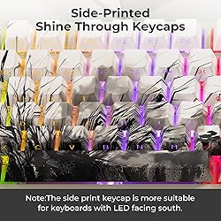 XVX Orchid Shine Through Keycaps, Double Shot PBT