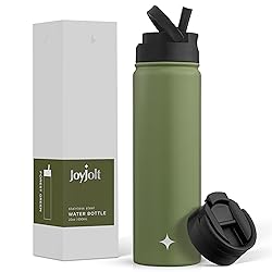 JoyJolt Triple Insulated Water Bottle with Straw