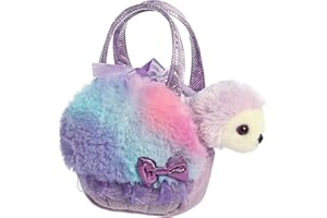 Aurora® Fashionable Fancy Pals™ Sweets Rainbow Purple™ Stuffed Animal - On-The-go Companions - Stylish Accessories - Purple 6 Inches