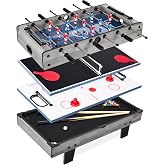 Best Choice Products Multi Game Table, Childrens Combination Arcade Set w/Pool Billiards, Air Hockey, Foosball and Table Tennis