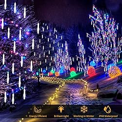 XUNATA LED Meteor Shower Lights, AC 110V Falling