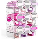 JYPS Water Bottle Tumbler Organizer, Stackable Stanley 40oz with Handle Cup Organizer, Large Water Bottle Holder Stanley Cup Accessories for Cabinet Pantry Kitchen Organizers and Storage(9-Bottle)