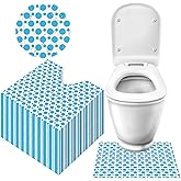 Drydiet 100 Pcs Disposable Toilet Mats Absorbent Toilet Floor Protector from Urine U Shaped Bathroom Floor Pads Protector Commode Mats for Urine for Home Bathroom 23.6 x 23.6inch