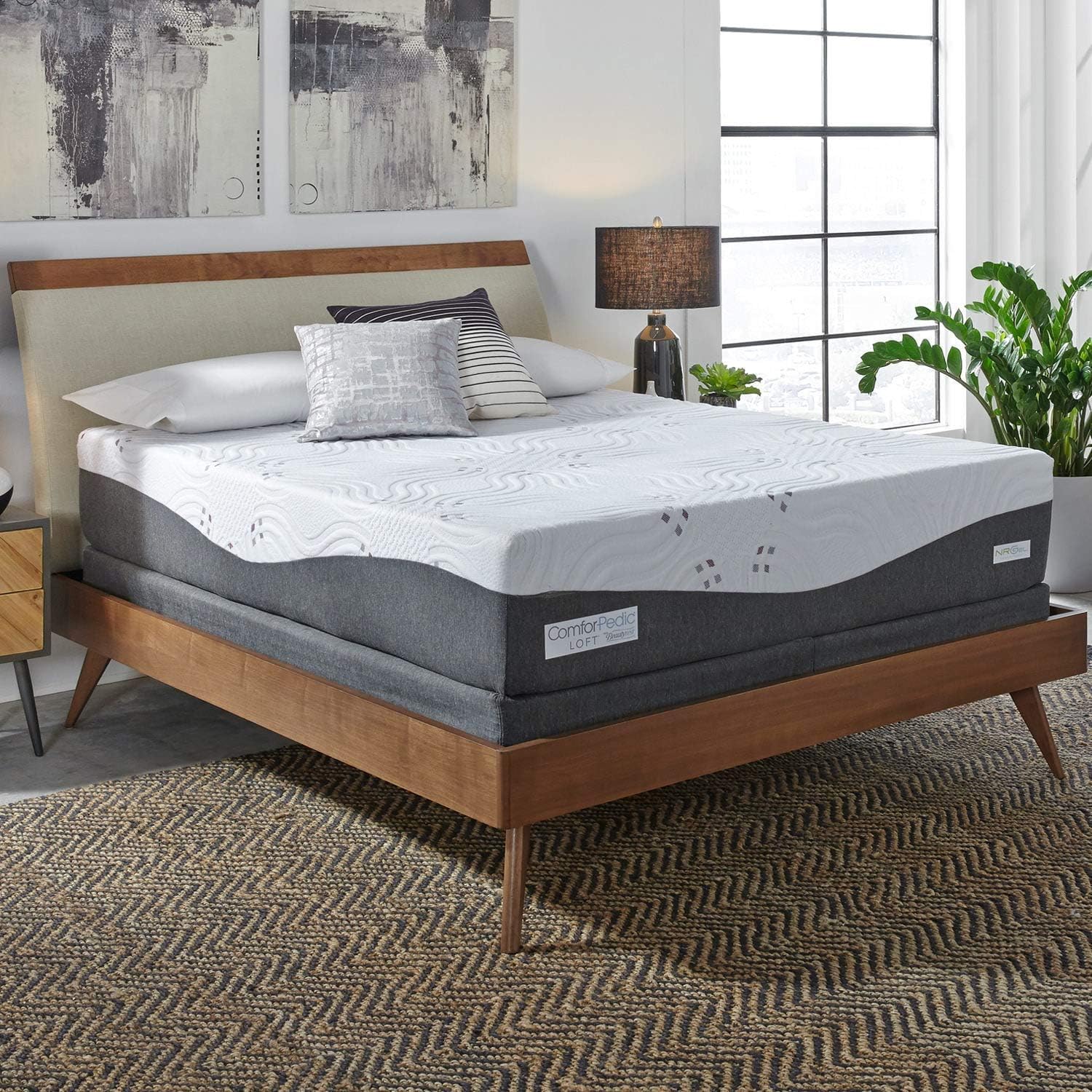 Simmons Beautyrest ComforPedic Loft from BeautyRest 14-inch NRGel Memory Foam Mattress Set Medium