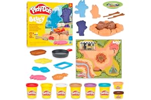 Play-Doh Bluey Goes Camping Playset with Campfire Themed Tools, Kids Arts and Crafts Toys for Girls and Boys 3 Years & Up (Amazon Exclusive)