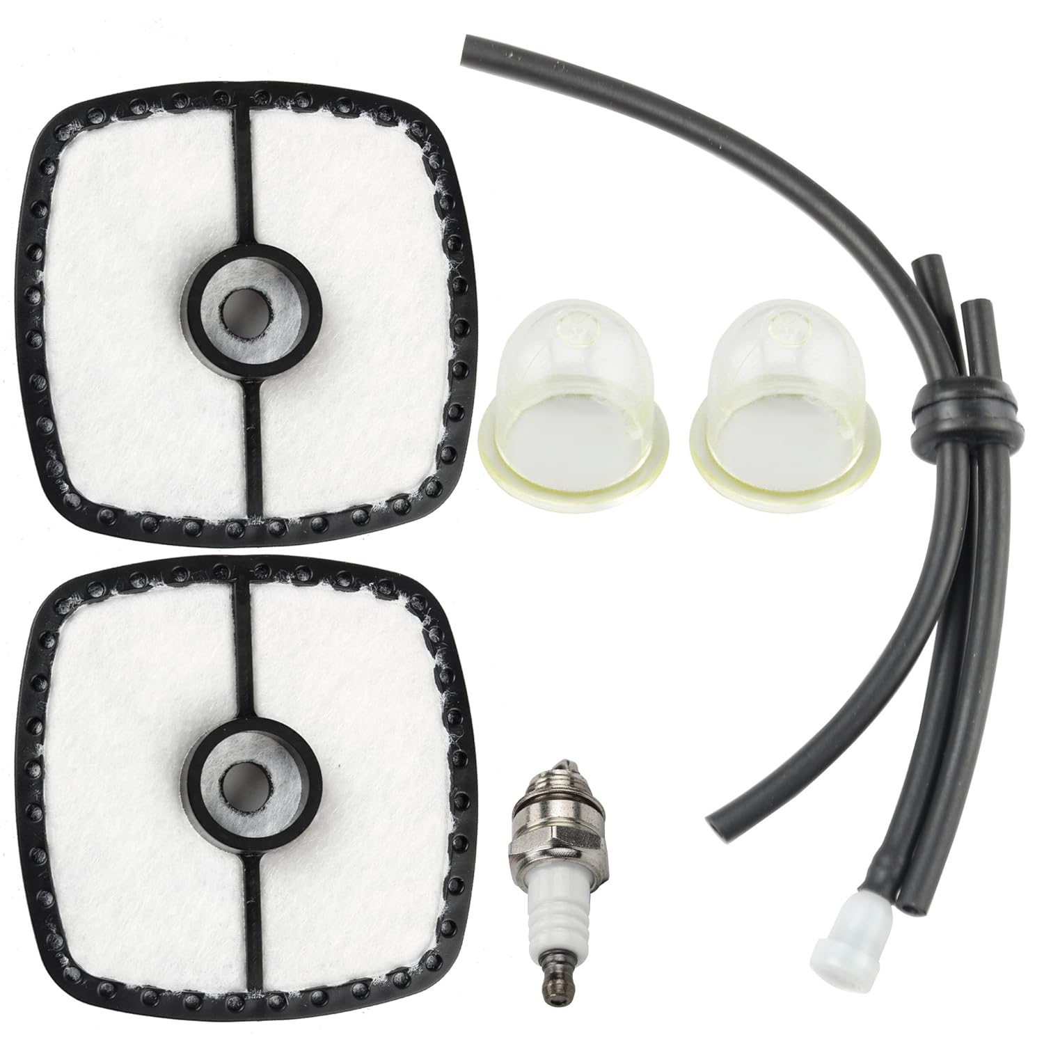 Mckin SRM225 Repower Fuel System Tune-Up Fuel Line Grommet Air Filter Kit for Echo Weed Eater String Trimmer GT-200i GT-200R PE-200 PPF-210 PPF-211 SRM-210 SRM-210i SRM-210SB SRM-210U SRM-211