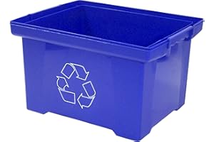 Storex 9 Gallon Recycle Bin, Blue (STX61549U01C)