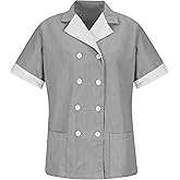 Red Kap womens Double Breasted Tunic Shirt, Black, XX-Large US