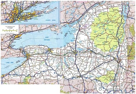 Road Map Of New York Amazon.com: Gifts Delight Laminated 34x24 Poster: Road Map Large Road Map Of New York Amazon.com: Gifts Delight Laminated 34x24 Poster: Road Map Large