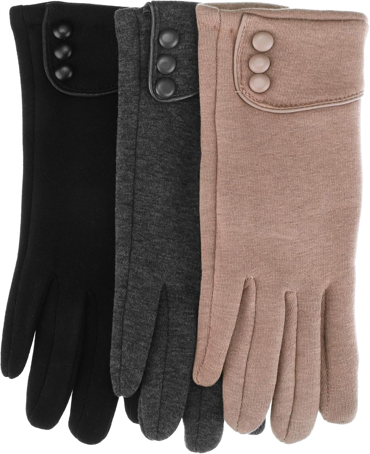 Patelai 3 Pairs Women Winter Gloves Warm Touchscreen Gloves Windproof Gloves for Women Girls Winter Using (Black, Gray, Khaki) at  Women’s Clothing store
