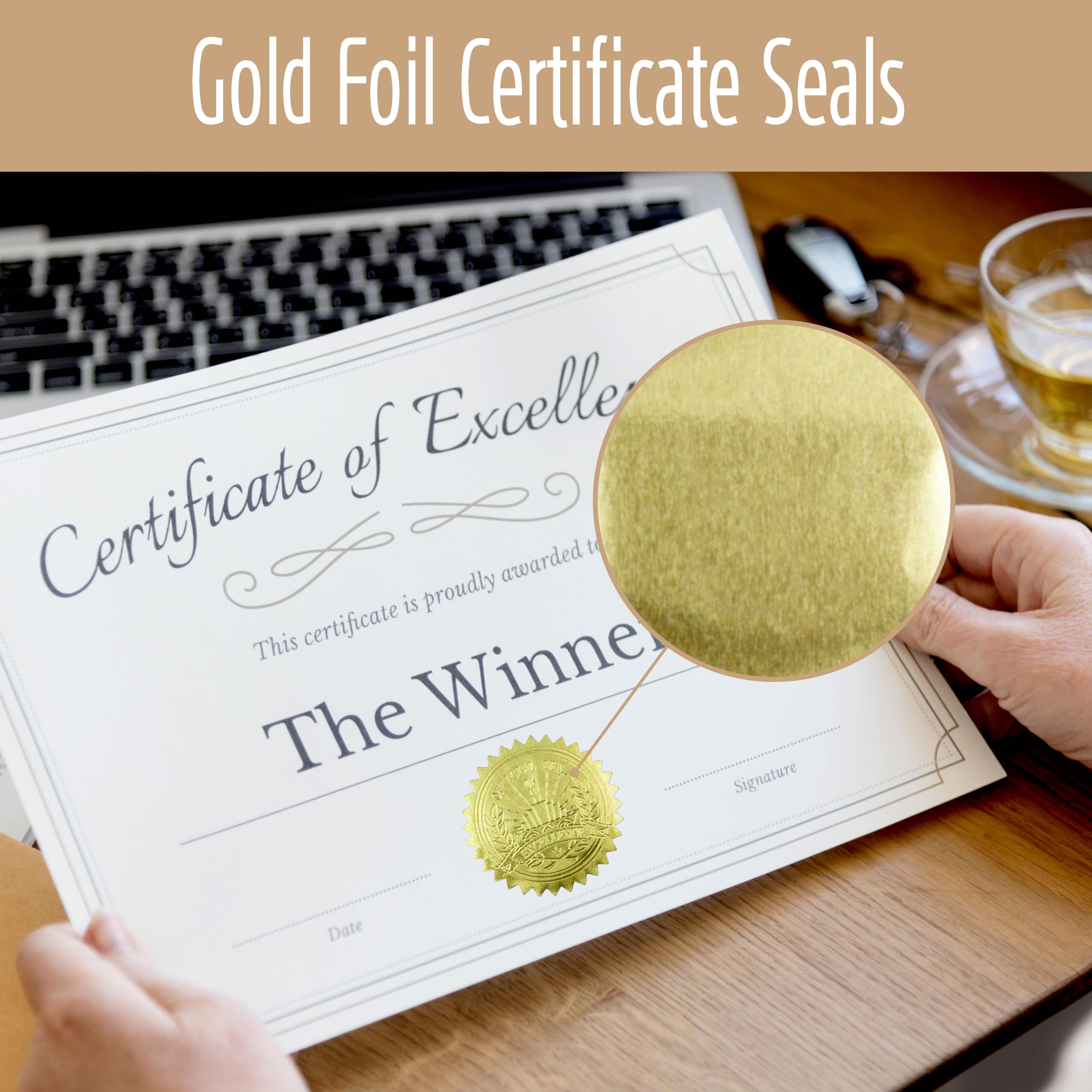 thumbnail image 2 of Shiny Gold, Shiny Silver & Bronze, 50mm Serrated Edge, Certificate Wafer Company Seal Labels, Stickers For Embossing, Legal & Awards 2 of 14