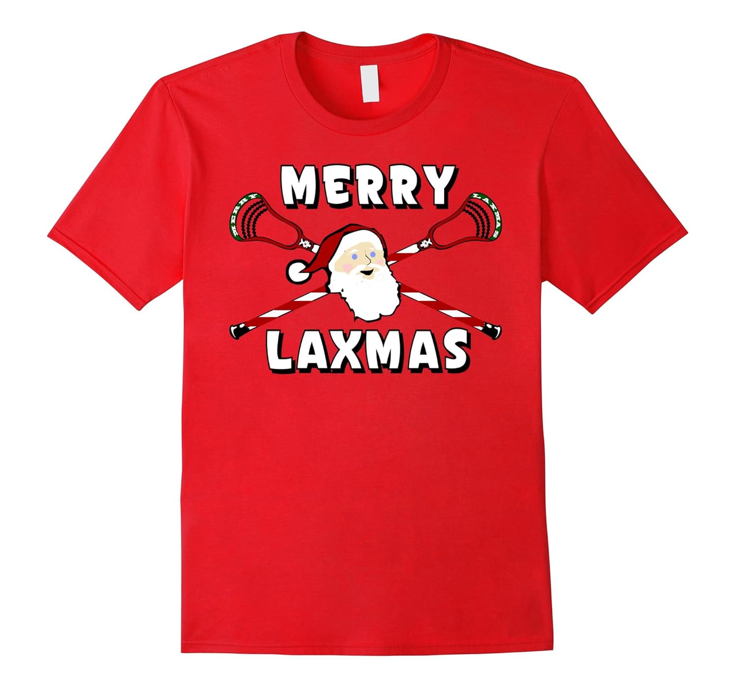 Lacrosse Merry Laxmas Santa T-Shirt-ANZ