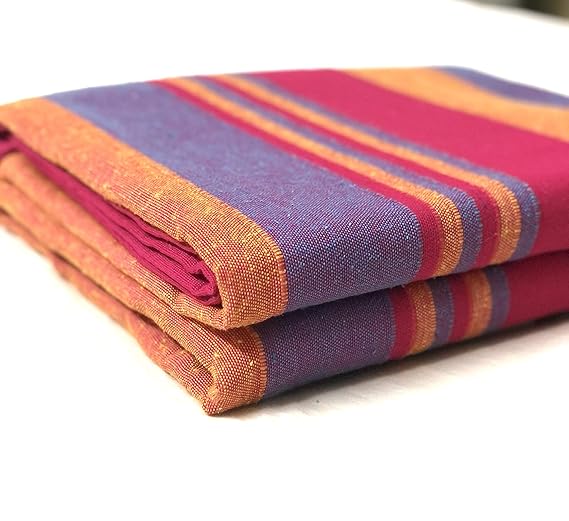 Rangbhar Handloom Double Bedsheet Without Pillow Cover, Khadi Cotton