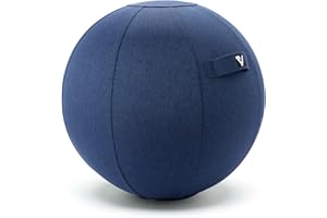 Sitting Ball Chair for Office Home, Pilates Exercise Yoga with Cover for Balance, Stability Fitness, Ergonomic Posture Seat w