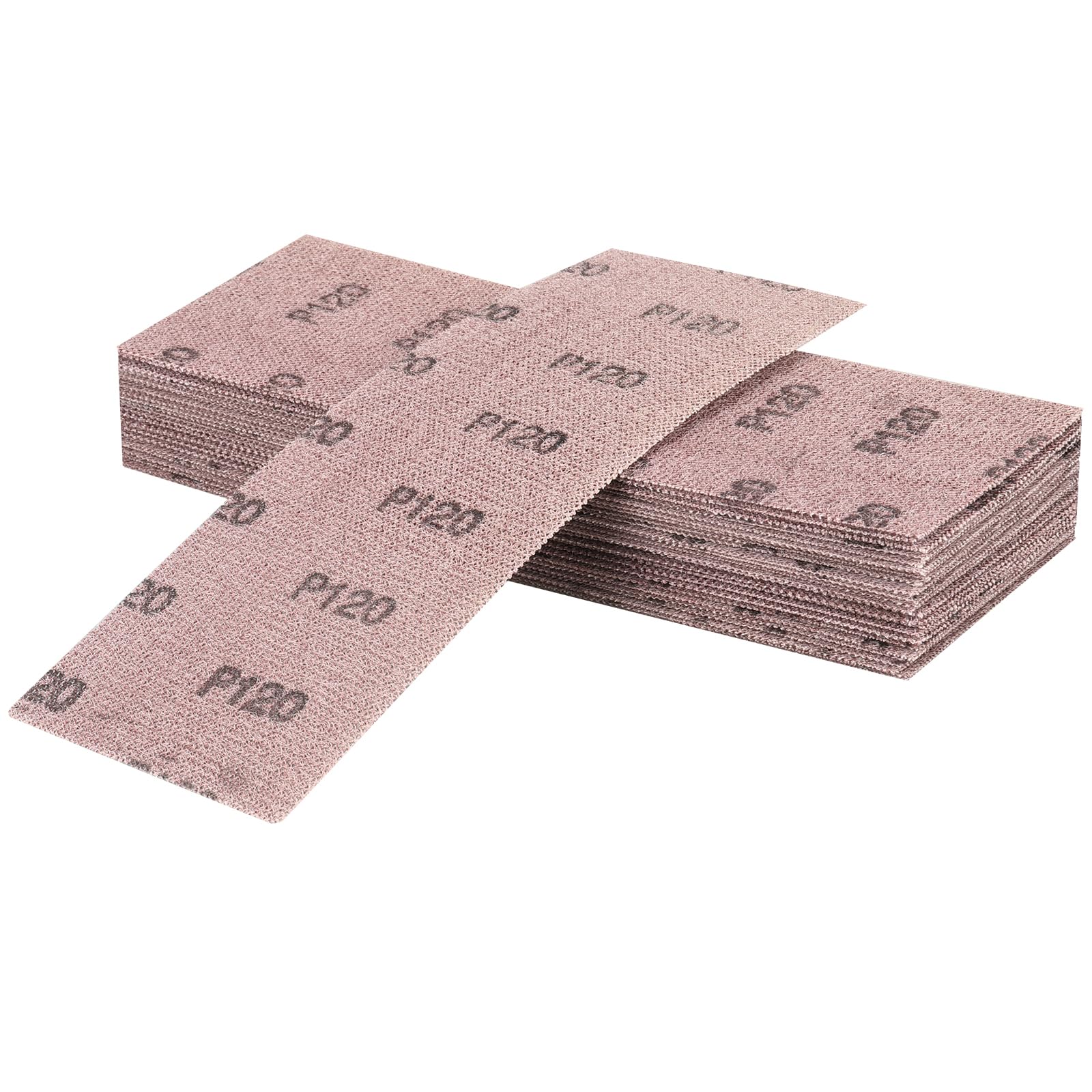Sruhrak Mesh Sanding Strips 80 X 230mm，25 Pieces Professional Sanding Mesh with P120 Grit, For Hand Sanding, Orbital Sanders and Hand Sanding Block