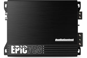 AudioControl EPIC750 Epic Series 750 Watt RMS Compact 1-Channel Monoblock Car Audio Subwoofer Amplifier, Class D, Epic Boost, Subsonic Filter, Low Pass Filter, ACR-E Remote Bass Knob, Epicenter Link