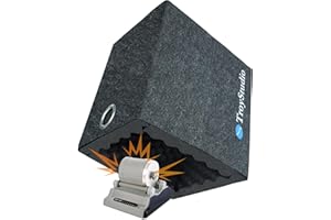 TroyStudio Portable Sound Proof Box, 16" x 12" x 16.2" Noise Reduction Enclosure, Light Blocking Quiet Cover, Soundproof Barr