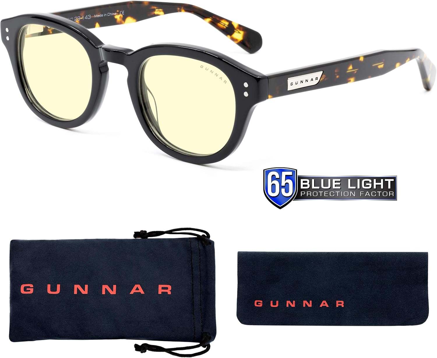 Gunnar Gaming and Computer Eyewear, Emery, Frame Colour: Onyx/Jasper