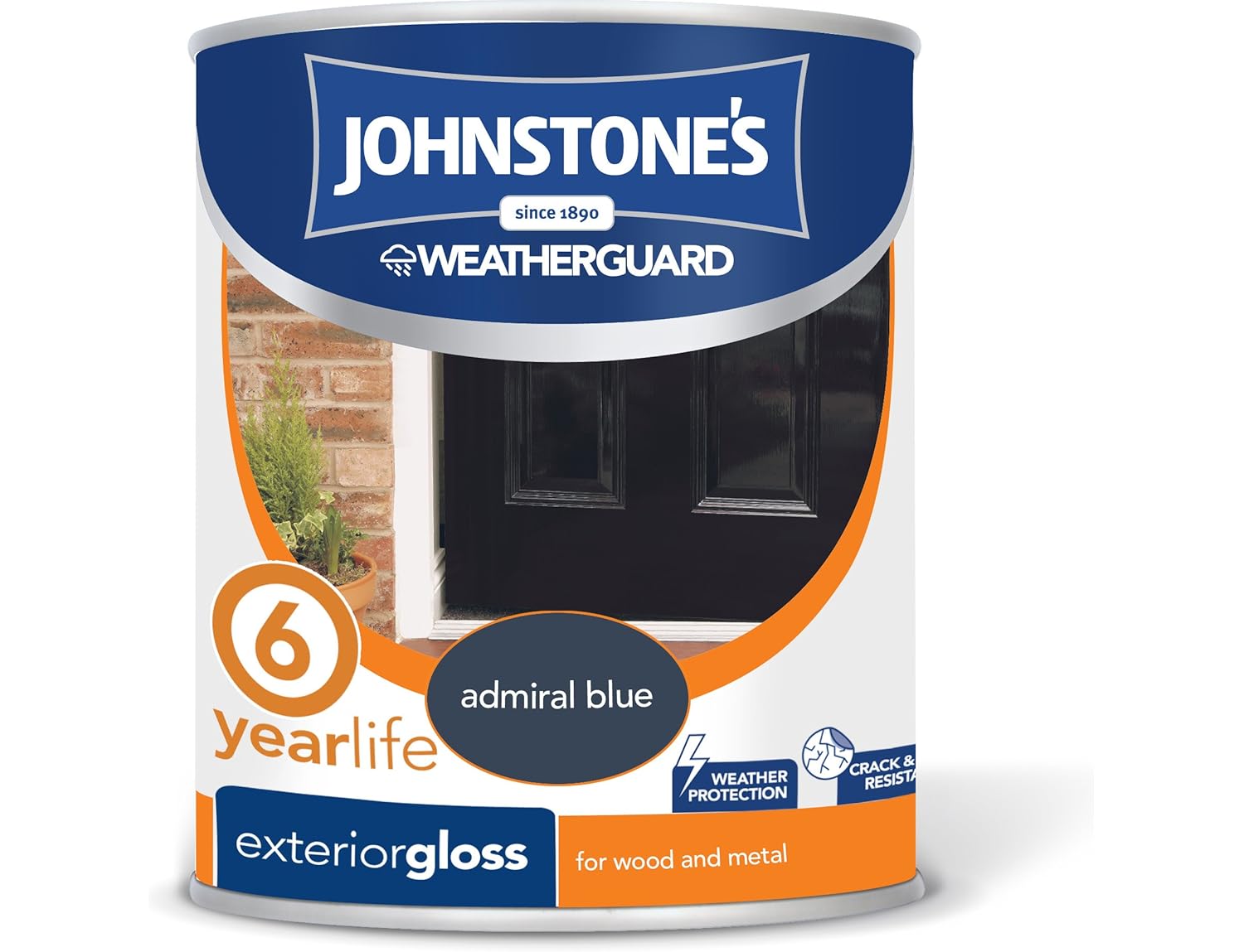 Johnstone's 303936 Exterior Gloss Paint, Admiral Blue, 750 ml Amazon