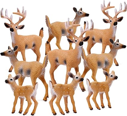 small plastic deer figurines