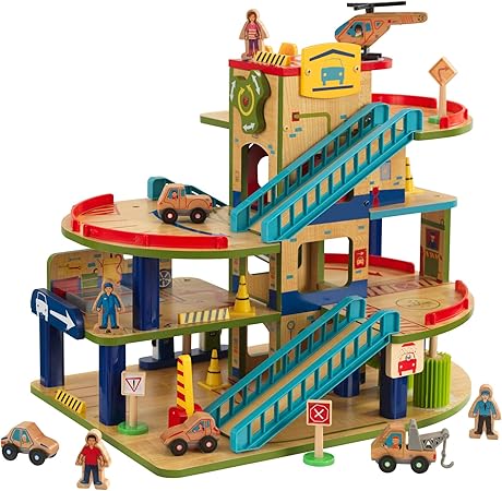 KidKraft Wash N Go Wooden Car Garage 