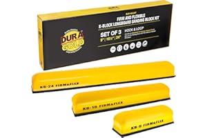 Dura-Gold Pro Series K-Block Sander Firm & Flex Hand Sanding Block Kit, 9", 16" and 24" with Hook & Loop Backing and PSA Sandpaper Conversion Adapter Pad, Automotive Marine Paint Prep Sand Woodworking