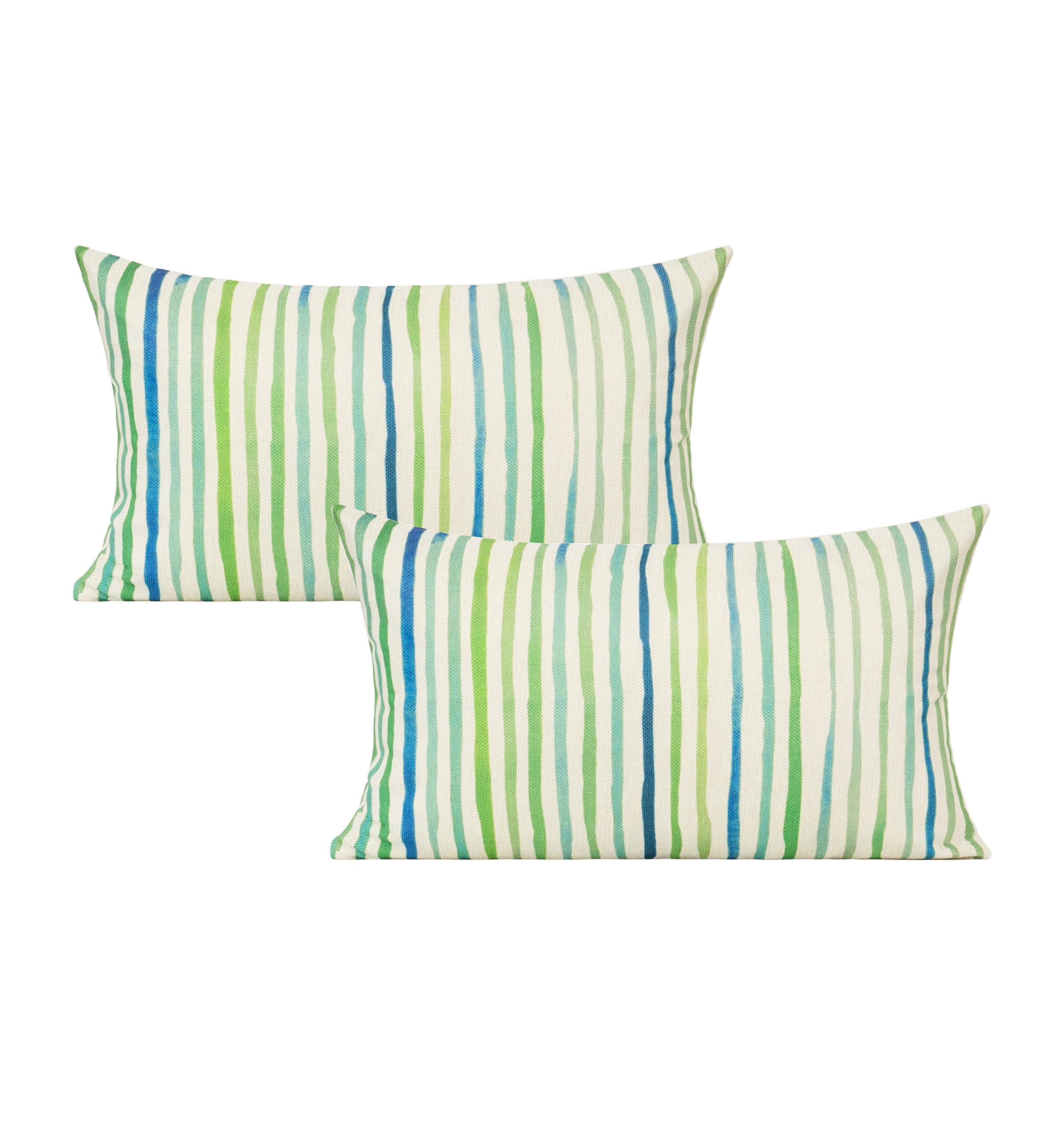 Photo 1 of All Smiles 12 x 20 Lumbar Outdoor Throw Pillow Covers Set of 2 Sage Green Decorative Spring Summer Decor Cushion Cases Garden Sunbrella Outside Home Decorations for Patio Couch Bench Porch Sofa