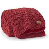 UGG Shira Throw Blanket for Couch, Fluffy, 50" x 70", Red (Coffee Berry) | Luxury Throw, Bedding for Sofa, Bedroom, Oeko Tex Certified, Year Round Use, Easy Care, Brushed Faux Fur, Cozy