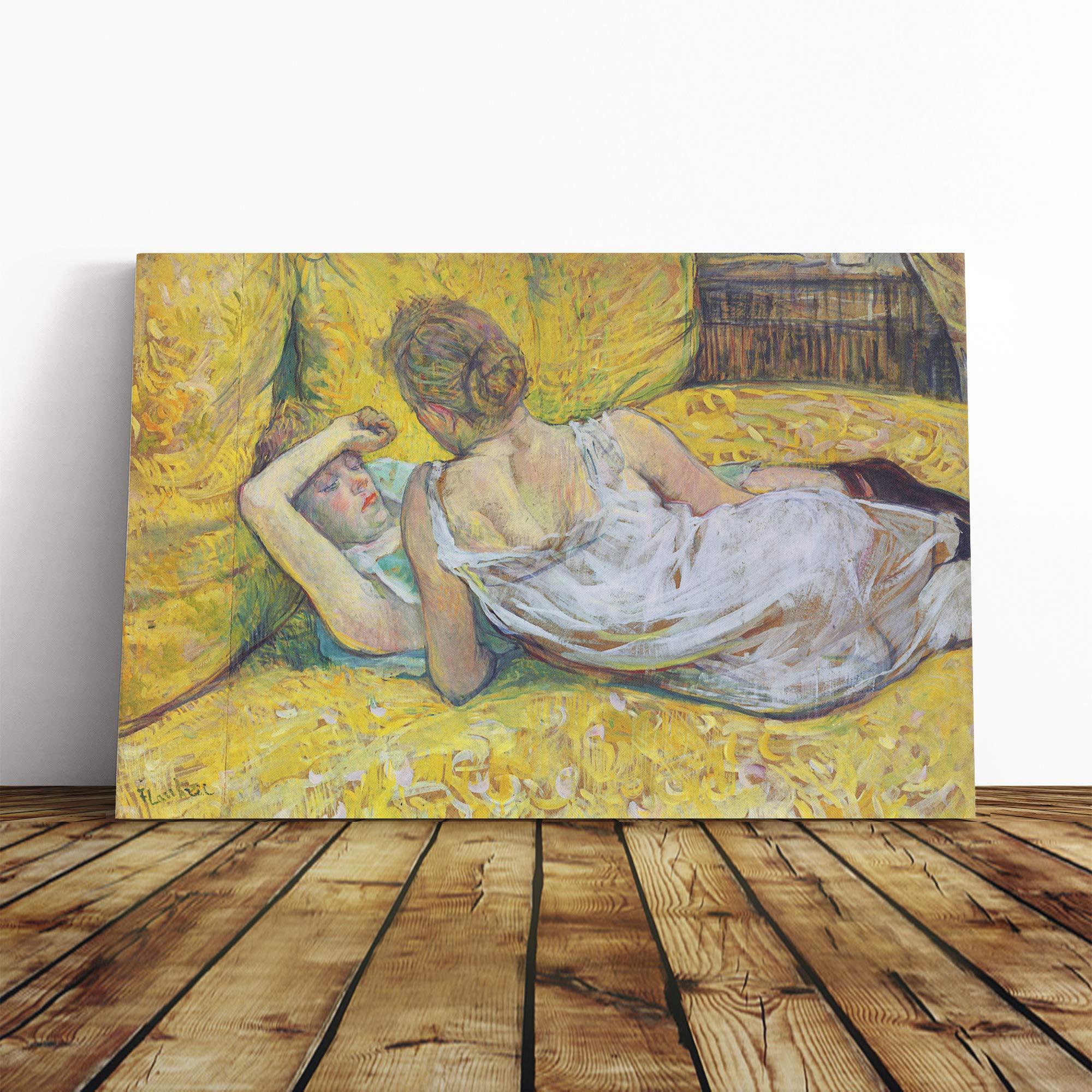 Henri de Toulouse-Lautrec Abandonment Canvas Print | Gallery Wrapped 30mm Frame Wall Art | 20x14 inches | Ready to Hang | Modern Picture | Living Room Bedroom Lounge Office