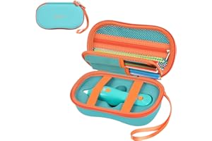 AGAINMORE Case Compatible with 3Doodler Start+ Essentials (2024,2023), 3D Pen Set Storage Organizer with 4-Pockets Divider for Filament Refill Packs & USB Cable, Kids Art Activity Carrier Box (Case Only)-Green