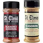 Steak House Seasoning (5.75 OZ) and Blackened Seasoning (5 OZ) Bundle, Flavorful Rub for Steaks, Burgers, Chicken, Seafood, Vegatables and More, World Famous