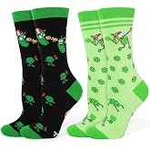 Subesty 2 Pairs Funny Pickles Socks for Women Men Gifts | Novelty Cotton Dill Crew Socks for Pickle Lovers Stockings Stuffers