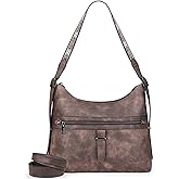 FADEON Womens Purses and Handbags, Designer Leather Crossbody Bags, Ladies Hobo Shoulder Bag with 2 Adjustable Strap